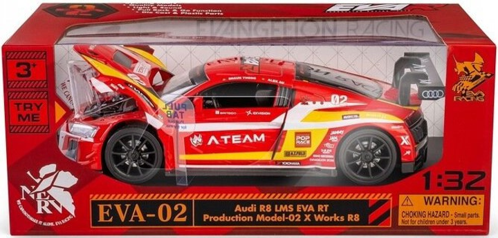 Metalowy model RMZ Hobby samochód sportowy Audi R8 EvaRT 1:32 Czerwony (5905422081017) - obraz 1