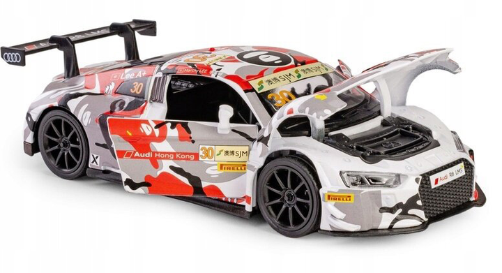 Metalowy model RMZ Hobby samochód sportowy Audi R8 1:32 Biały (5905422081048) - obraz 3