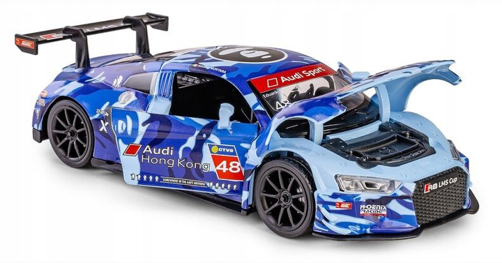 Металева модель RMZ Hobby Спортивний автомобіль Audi R8 2015 1:32 Синій (5905422081116) - зображення 3