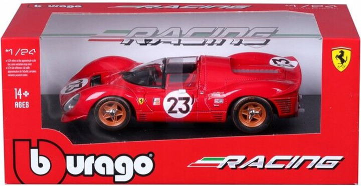 Металева модель Burato Автомобіль Ferrari Racing 330 P4 Daytona 1:24 Чорний (4893993263103) - зображення 1