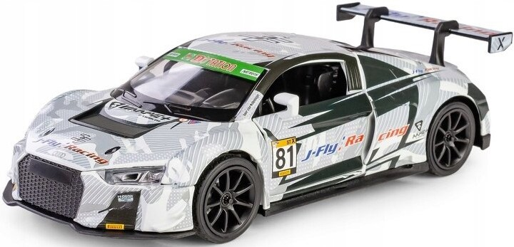 Metalowy model RMZ Hobby samochód sportowy Audi R8 1:32 Szary/Biały (5905422081055) - obraz 2