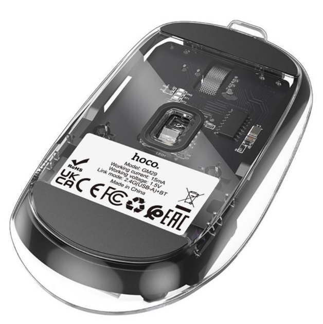 Бездротова комп'ютерна миша Hoco GM29 (2.4G+ Bluetooth dual mode) / два режими підключення / (чорний) - зображення 2