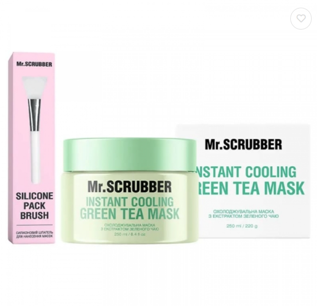Маска охлаждающая Mr.Scrubber Instant Cooling Green Tea Mask 250 мл+ кисточка силиконовая - Фото 1 Маска охлаждающая Mr.Scrubber Instant Cooling Green Tea Mask 250 мл+ кисточка силиконовая - изображение 1
