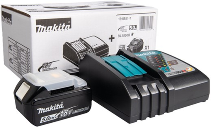 Zestaw zasilający Makita PowerPack LXT ładowarka + akumulator 18V 5Ah (191B51-7) - obraz 2