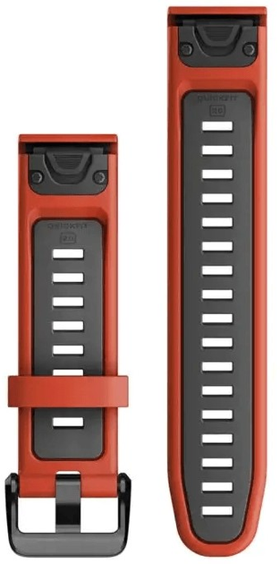 Pasek Garmin QuickFit Silicone Band 20mm Flame Red/Graphite (010-13279-04) - obraz 2