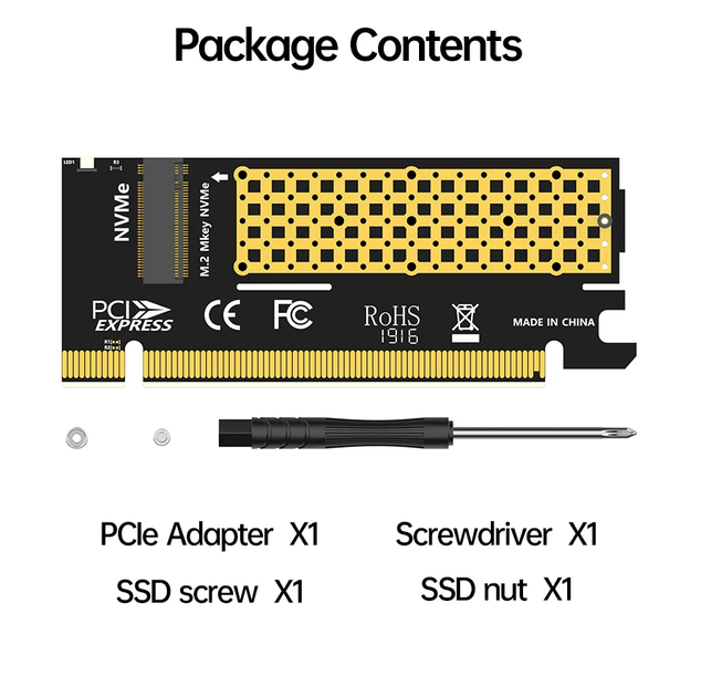 Переходник Адаптер JEYI M.2 NVME to PCIE X16 2280/60/42/30 NVMe SSD to PCIe 4.0 3.0 GEN4 64Gbps - Фото 8 Переходник Адаптер JEYI M.2 NVME to PCIE X16 2280/60/42/30 NVMe SSD to PCIe 4.0 3.0 GEN4 64Gbps - изображение 8