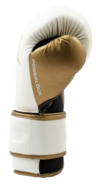 Боксерские перчатки Everlast Powerlock 2R Training Gloves (P00003050) White/Gold 14 унций - изображение 4