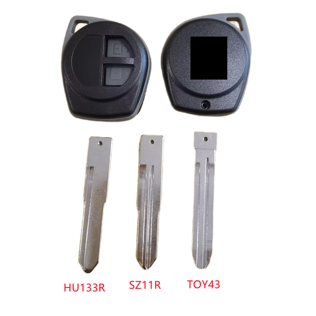 Ключ заготовка, корпус под чип, 2кн, Suzuki (Сузуки) HU133R (49-04) - изображение 4