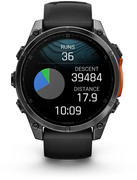 Smartwatch Garmin fenix 8 47mm AMOLED Slate Gray with Black Silicone Band (010-02904-00) - obraz 2