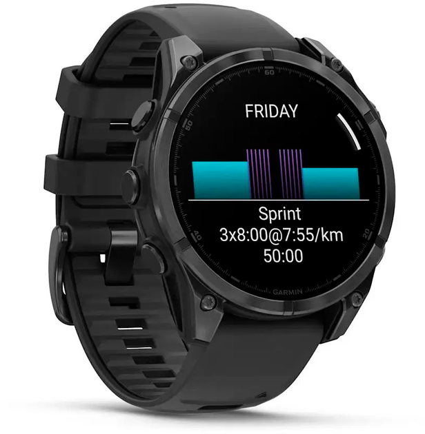 Смарт-годинник Garmin fenix 8 47мм AMOLED Slate Gray with Black Silicone Band (010-02904-00) - зображення 8
