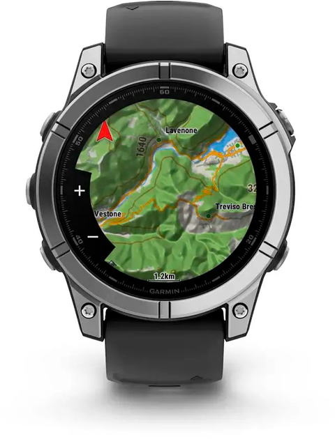 Smartwatch Garmin fenix E 47mm Stainless Steel/Black (010-03025-00) - obraz 2