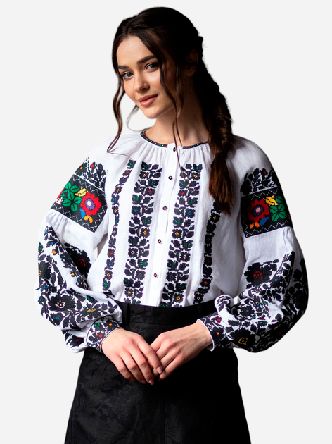 Вышиванка женская с узором Edelvika 290-23/00 52 Белая (2100000673117) - изображение 1