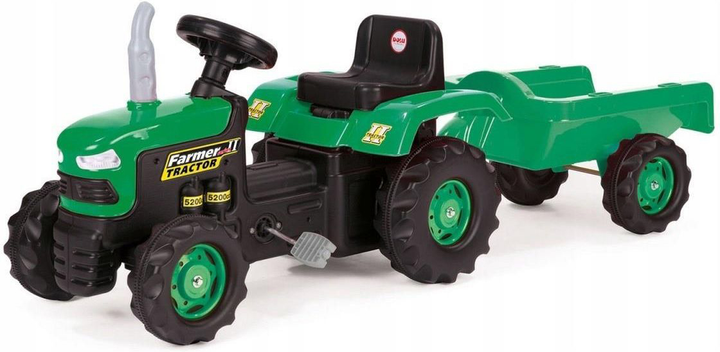 Traktor pedałowy Dolu z przyczepą Zielony (8690089080530) - obraz 3