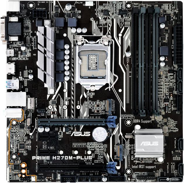 Материнская плата Asus Prime H270M-Plus (s1151, Intel H270, PCI-Ex16 ...