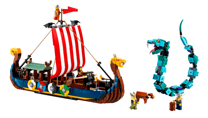 Конструктор Lego Корабль Викингов и Мидгардский Змей Creator 31132 - изображение 6