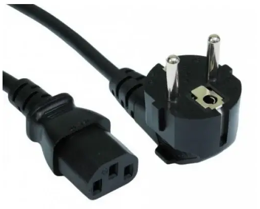 Мережевий кабель живлення 220V для монітора/комп'ютера із заземленням 500-1000W 1.2м - Фото 2 Мережевий кабель живлення 220V для монітора/комп'ютера із заземленням 500-1000W 1.2м - зображення 2