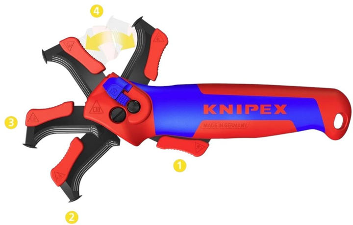 Nóż do ściągania izolacji Knipex (16 50 145 SB) - obraz 3