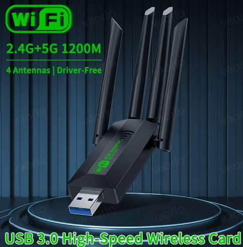 USB-адаптер Openbox двухдиапазонный 1200 Мбит/с WiFi 4 антенны 802.11AC USB 3.0 высокоскоростной - изображение 5