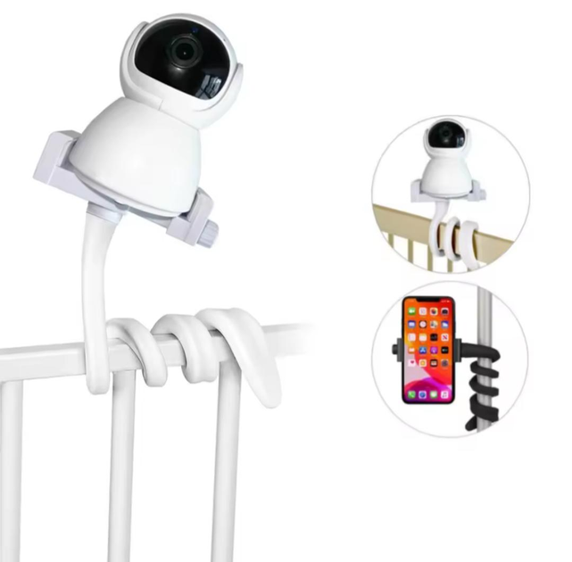 Видеоняня Baby Monitor SM-70PTZ с 7-дюймовым ЖК-монитором+гибкий держатель камеры, аккумулятор 4000 mah(24 часа работы), обзор 355 град, датчиком звука, ночное видение, поворотная радионяня и измерением температуры - изображение 3
