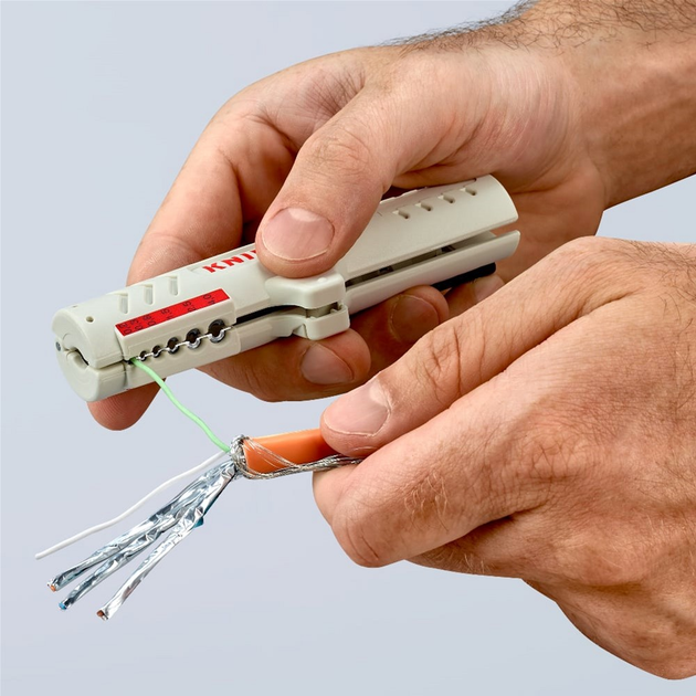 Ściągacz izolacji Knipex z kabli teleinformatycznych 125 mm (16 65 125 SB) - obraz 5