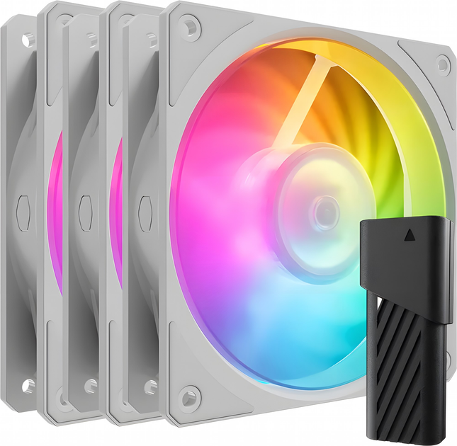 Zestaw wentylatorów Cooler Master Mobius 120P ARGB 3 Pack Fan Kit White (MFZ-M2DW-243P2-R1) - obraz 1