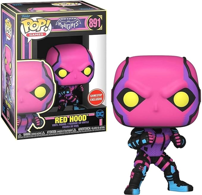 Figurka Funko Pop! Games Gotham Knights Red Hood (Blacklight) 891 (889698603317) - obraz 1