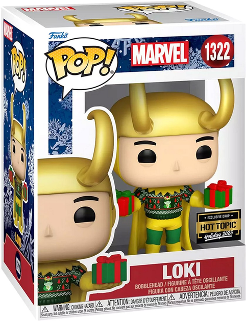 Figurka Funko Pop! Marvel Loki with Sweater Metallic 1322 Bobble-Head (889698774482) - obraz 1