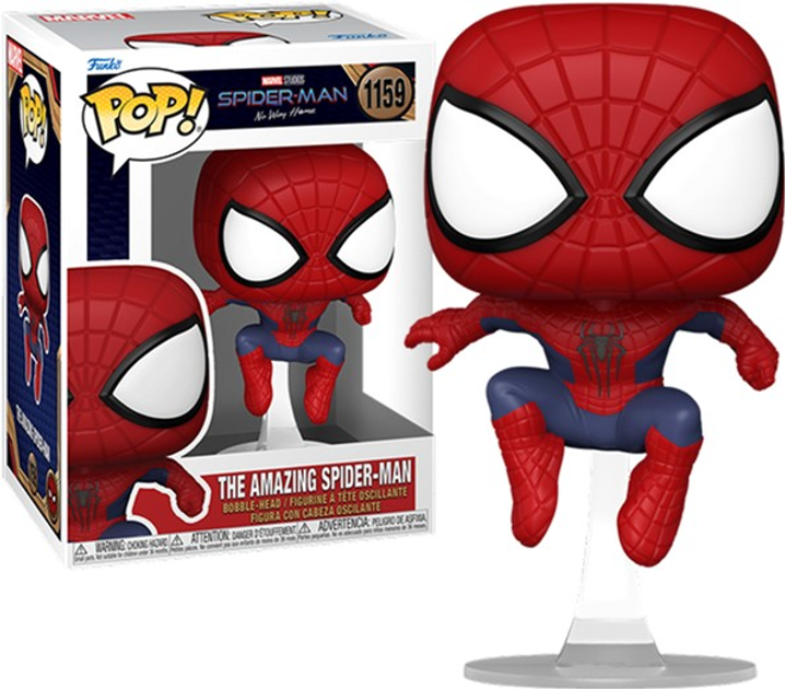 Figurka Funko Pop! Marvel Spider-Man No Way Home The Amazing Spider Man skaczący 1159 Bobble-Head (889698676083) - obraz 1