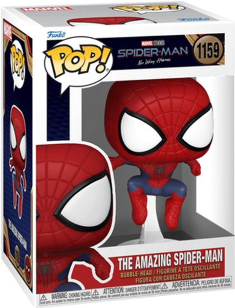 Figurka Funko Pop! Marvel Spider-Man No Way Home The Amazing Spider Man skaczący 1159 Bobble-Head (889698676083) - obraz 2