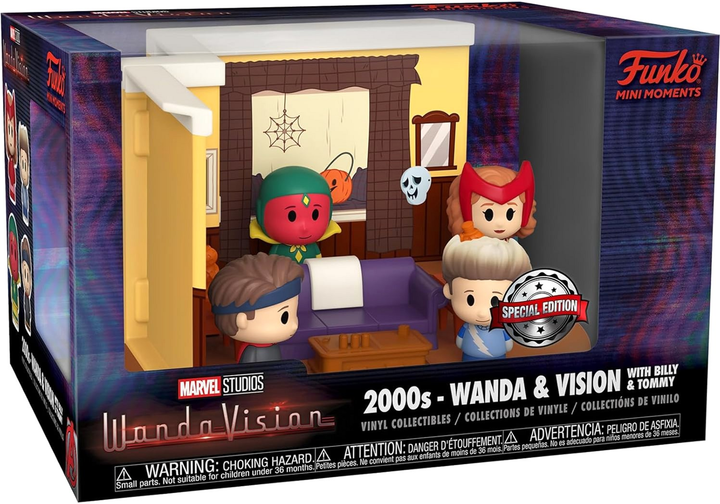 Набір фігурок Funko Pop! Mini Moments WandaVision 2000s Wanda and Vision with Billy and Tommy Vinyl Collectibles (889698609609) - зображення 3
