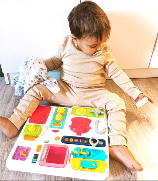 Таблиця маніпуляційна Woopie Baby Кухня Montessori з годинником та ефектами звуку і світла (5904326944206) - зображення 6