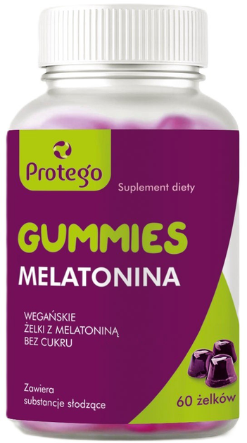 Suplement diety Protego Gummies Melatonina zelki 60 sztuk (5905108790318) - obraz 1