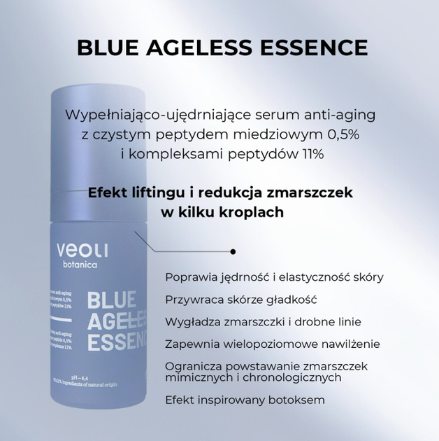 Сироватка для обличчя Veoli Botanica Blue Ageless Essence збагачувальна та зміцнювальна 30 мл (5907190822007) - зображення 3