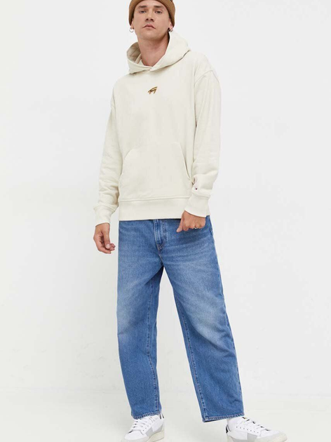 Bluza męska z kapturem Tommy Jeans DM0DM17785 2XL Jasnobeżowa (8720645028871) - obraz 3
