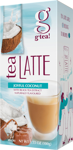 Акція на Напій G'Tea! Tea Latte Веселий кокос 10 г х 10 стіків від Rozetka