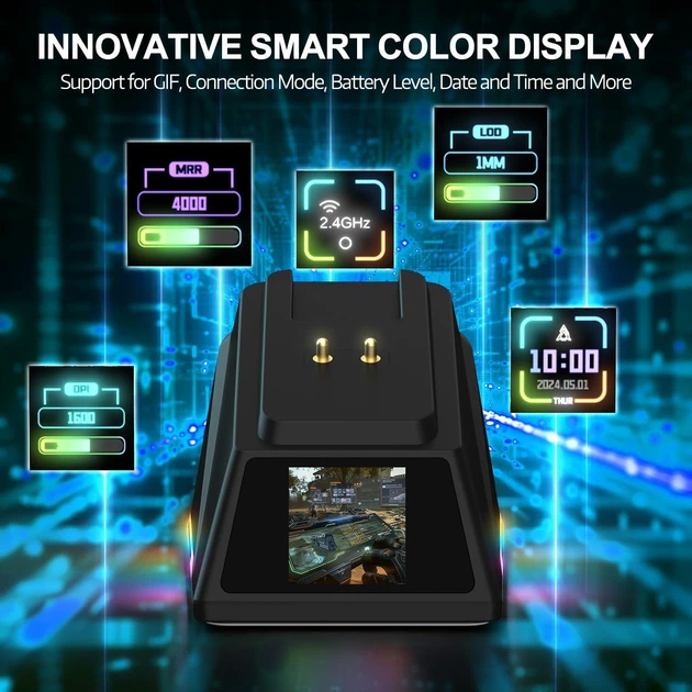 Беспроводная игровая мышь AJAZZ AJ159 APEX 8K, зарядная док