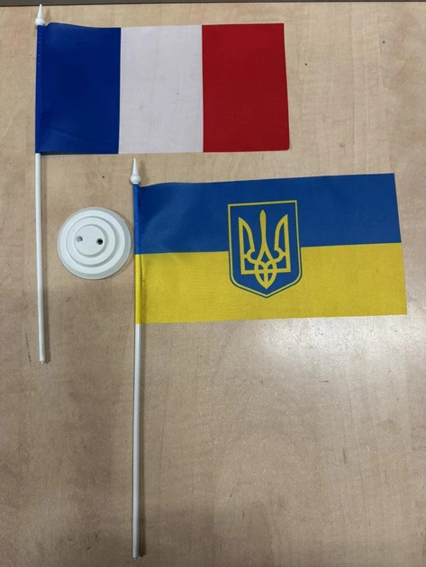 Набор настольный Треос флажки "Украина - Франция" - изображение 2