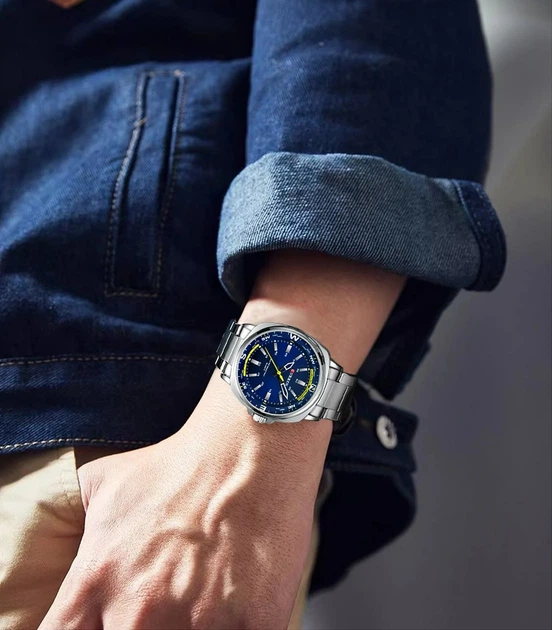 Мужские часы Curren 8455 Silver-Blue - изображение 5