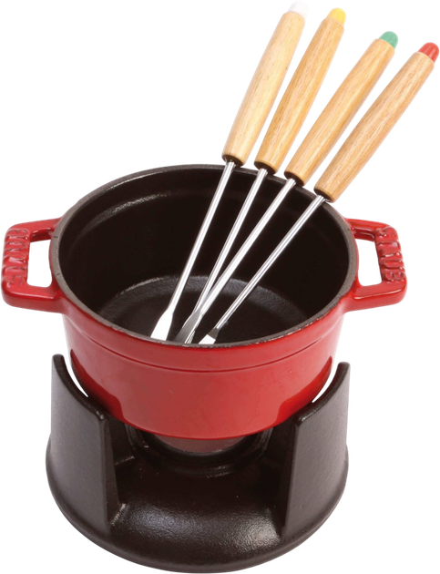 Zestaw do fondue Staub czerwony 10 cm (3272344004069) - obraz 2