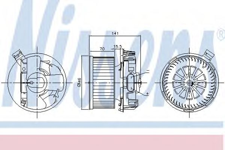 Вентилятор салону NISSAN MICRA/NOTE (вир-во Nissens) Nissens (87209) - зображення 1