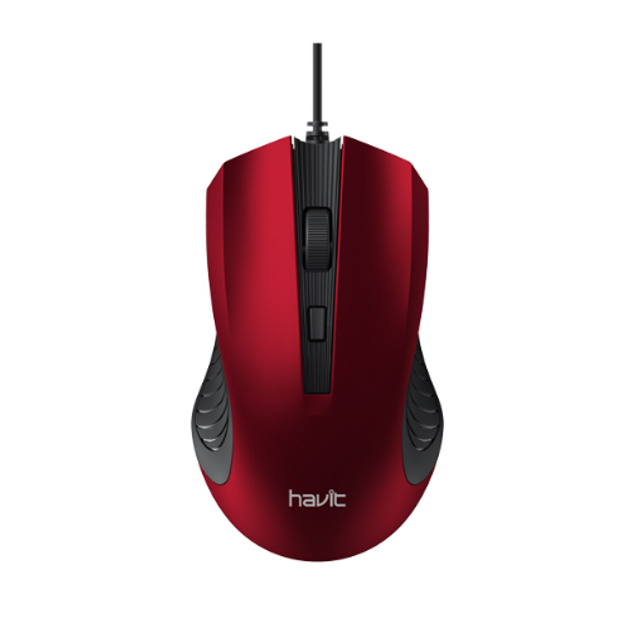 Мишка дротова Havit HV-MS752 чорний/червоний - изображение 1