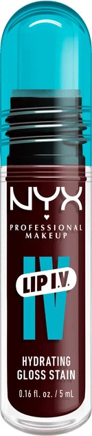 Зволожувальний блиск-тінт для губ NYX Professional Makeup Lip I.V. 15 Water 'Bout Wine? 5 мл (800897267100) - зображення 1