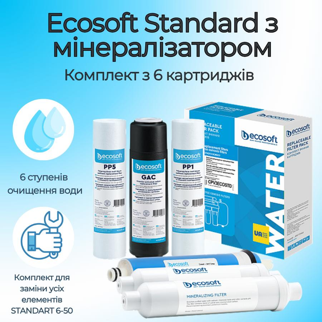 Комплект картриджей для обратного осмоса Ecosoft комплект катриджей ...