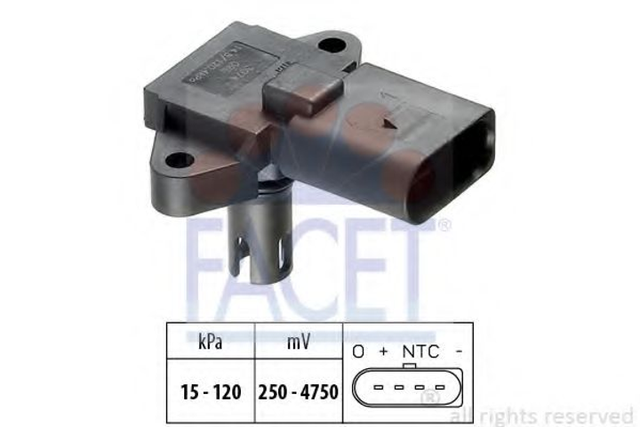 Датчик давления наддува (4 конт.) Caddy II/Golf IV/Fabia 1.4/1.6 92-09 (03D 906 051) (10.3074) Facet Facet (103074) - изображение 1
