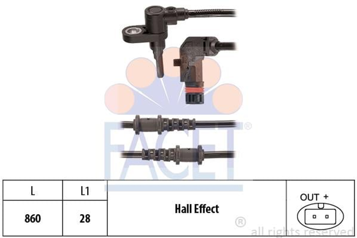 Датчик ABS перед/зад MB Vito 03- (21.0202) Facet Facet (210202) - изображение 1