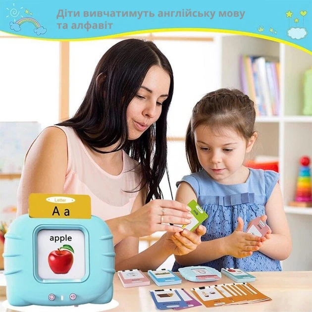 Игрушка планшет с карточками для изучения английского языка 122 карточки (224 различных слов). Карточки, говорящие на английском языке 224 слов - изображение 4