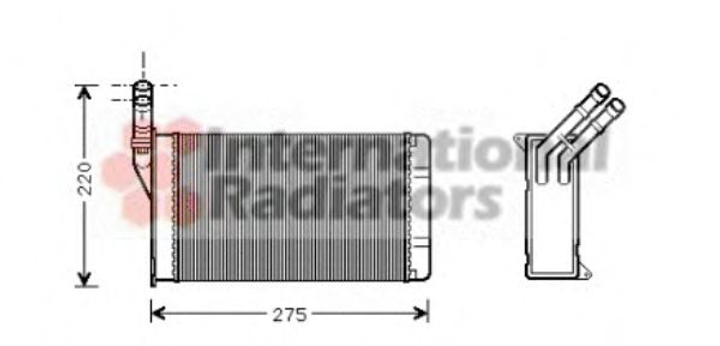 Радіатор обігрівача CITR ZX/XANTIA / PEUG 306 (Van Wezel) Van Wezel (09006082) - зображення 1