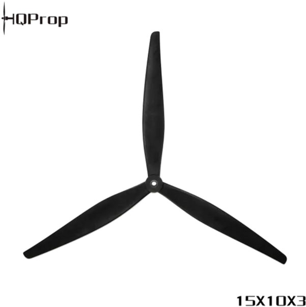 Пропелери HQProp MacroQuad 15x10x3 Black (1CW+1CCW) Glass Fiber Reinforced Nylon (9313448338675) - зображення 2