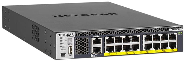 Przełącznik Netgear M4300-16X 16x 10G PoE+ Grey (XSM4316PB-100NES) - obraz 3
