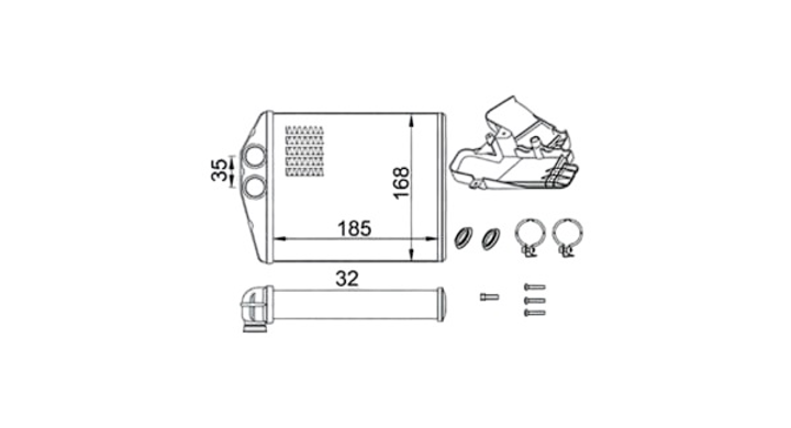 Радіатор пічки MAGNETI MARELLI 350218426000 Magneti Marelli (350218426000) - зображення 1